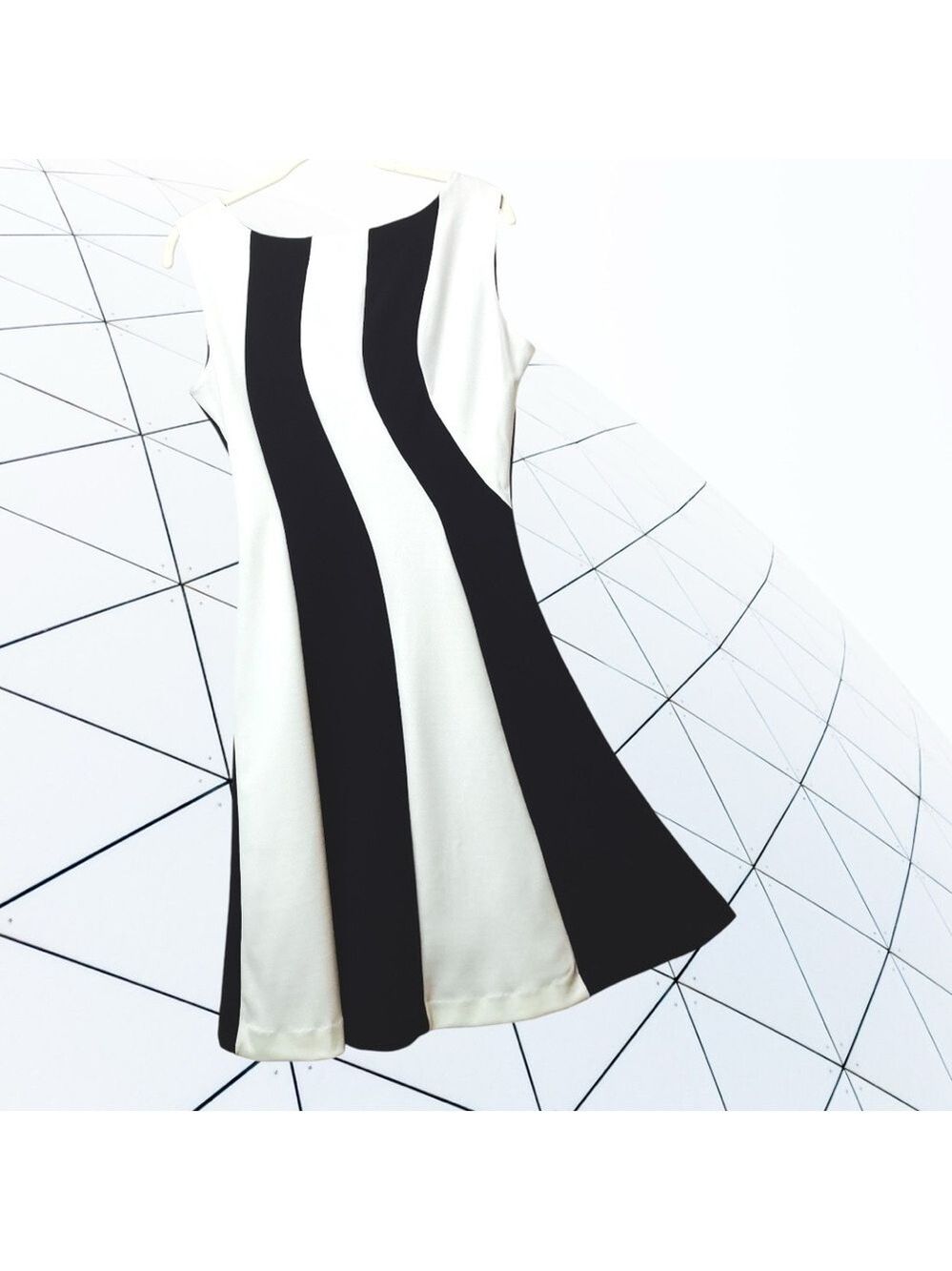 Adore Black and White Swirl Dress Edgy Retro Beetlejuice Outfit Women’s S - Picture 3 of 8